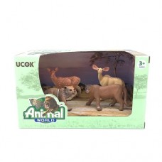 SET ANIMALES OSO, PUMA , ANTILOPE Y CIERVO