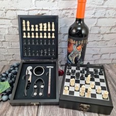 SET AJEDREZ + DESTAPA VINO