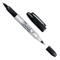 MARCADOR SHAPIE DOBLE PUNTA NEGRO INDELEBLE