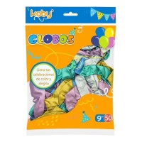 GLOBO METALIZADO POR 50 UNIDADES N° 9