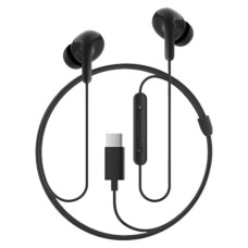 AURICULAR USB C NEGRO CON GOMA