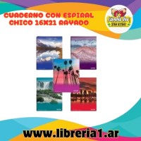 CUADERNO CON ESPIRAL CHICO 16X21 RAYADO