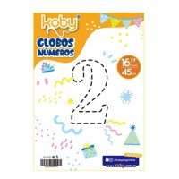 GLOBO NUMERO 45CM DOR PLA ROSA
