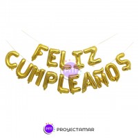 CARTEL FELIZ CUMPLE GLOBOS