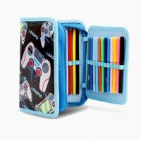 CARTUCHERA RIGIDA DESPLEGABLE CON UTILES INCLUIDOS FOOTY CONTROL