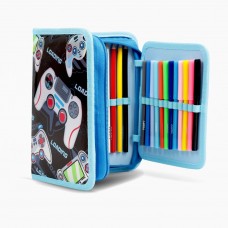 CARTUCHERA RIGIDA DESPLEGABLE CON UTILES INCLUIDOS FOOTY CONTROL