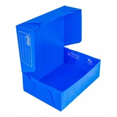 CAJA DE PLASTICO AZUL OFICIO 36X25X12