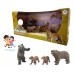 SET ANIMALES OSO MARRON X4
