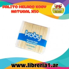 PALITO DE HELADO KOBY NATURAL X50
