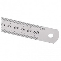 REGLA DE METAL 60CM Y PULGADAS