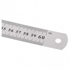 REGLA DE METAL 60CM Y PULGADAS