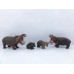 SET ANIMALES FAMILIA HIPOPOTAMO X4