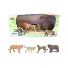 SET DE ANIMALES TIGRE,OSO, CHEETAH Y LEOPARDO