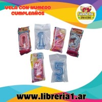 VELA CON NUMERO DE CUMPLEAÑOS